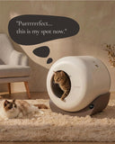 Furrytail Automatic Litter Box Self Cleaning with Night Light, Gray