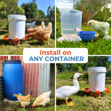 Lil'Clucker Large Automatic Chicken Waterer Cups | Chicken Water Feeder Suitable for Chicks, Duck, Goose, Turkey and Bunny | Poultry Water Feeder Kit (Orange, 5-Pack)