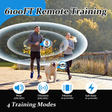Htcuto 2-in-1 Dog Fence & Trainer, 3500ft, 4 Modes, IPX7, No Fee | Dual-RF Signal 84Hrs Active Use, 2Hrs Fast Charge，for Dogs 10-130 lbs