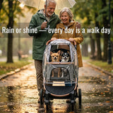 Bicystar Pet Stroller Rain Cover,Ventilated Clear EVA,Universal Fit