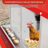 10-Hole Chicken Nesting Box, Rustproof Galvanized Steel Roll-Out Egg Collection with Vented Design, Laying Box for Hens, Poultry Coop Accessories for Egg Layers