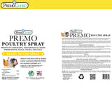 Premo Guard Poultry Spray - 16 oz - Kill Scaly Leg, Mites, Fleas, Lice, & Other Pest on Chickens and in Coops - Natural Plant Based Oils for Control, & Prevention - Family Safe with No Egg Withdrawl