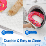 Supet Cat Cooling Mat with Soft U-Shaped Pillow - Breathable Ice Silk Cooling Pad for Cats and Small Dogs - Portable Washable Summer Pet Bed for Indoor, Crates or Travel Use,Pink