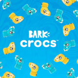 Barkbox Yellow Crocs Dog Shoes – Set of 4 Glow-in-The-Dark Dog Booties with EVA Foam, Adjustable Strap & Non-Slip Sole – Comfortable Paw Protection for Large Breeds (51-80 lbs)