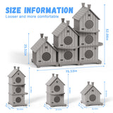 DRATO Indoor & Outdoor Cat House - Durable Resin Construction, Waterproof and Ventilated Design for Multi-Cat Households,Overall(Gray)