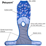 PetWarm Dog Surgery Suit, Dog Surgical Recovery Suit, Unicorn, Blue, XS