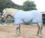 LEAFOREST Horse Mesh Fly Sheets - Lightweight Breathable Standard Neck UV Protection Sheet Blue, 63IN