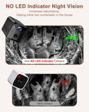 Squirrel Box with Camera Solar Powered, Auto Detect & Notify, Night Vision Pet Watching Cam for Squirrel Nesting Box, 2K HD, 2.4G Wi-Fi, APP Control, Smart Squirrel House for Outside Nesting