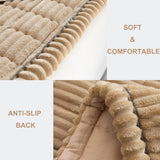 Mivnue Pet Couch Cover, Couch Covers for Dogs, Washable Dog Sofa Covers Couch Protector, Fuzzy Non Slip Couch Slipcover Pet Friendly (Brown, 27.6" x 59.1")