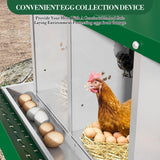 Garvee ‌Galvanized Steel Chicken Nesting Box with Roll Out Egg Tray - 10 Hole, Rustproof & Ventilated Laying Boxes for Hens, Chickens, Ducks | Easy-Clean Poultry Coop Accessories, Green