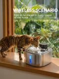 Pokpet 5L Cat Dog Water Fountain,Stainless Wireless Fountain