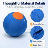 PETNOME Herding Ball for Dog,Inflatable 18 Inch Herding Calming Jumbo Ball for Medium Large Dog Horse Outside Training Push Chase & Roll Blue Orange