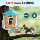 birdsnap® TUC Bird Feeder with Camera 2K HD, Solar Panel 32GB Card 4-in-1 Perch, 160°View Auto Detect & Notify AI Identify Video Bird Camera Wireless Outdoors Ideal Gift for Birds Lover