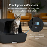 PetSafe ScoopFree Crystal Pro Self-Cleaning Litter Box, Black