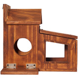 MIXUMON Wood Squirrel Feeder, Squirrel Feeders for Outside Winter, Wooden Chipmunk Feeder for Corn, Peanuts, Durable Box Easy to Fill with Removable Top Panel