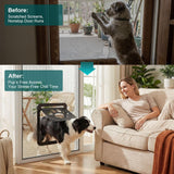 Ownpets Dog Screen Door, Inside Door Flap 12x14x0.4 Inch, Lockable Pet Screen Door, Magnetic Self-Closing Screen Door with Locking Function, Sturdy Screen Door for Dogs Cats