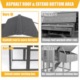 PetsCosset Chicken Coop Wooden, Backyard Hen House Indoor Outdoor for 2-3 Chickens, 2 Story Poultry Cage Chicken Coop and Run, Nesting Box, Pull Out Trays, for Small Animals Duck Rabbit Hen