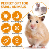 VESPRO Hamster Toys Set, Guinea Pig Toys Small Animal Chewing Toy and Rat Cage Accessories, Chinchillas, Gerbils, Rats, Rabbit Rodents Teeth Care, Apple Wood Timothy Hay Mouse Toy Swing Seesaw Bridge