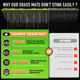 Hompet Dog Grass Pad with Tray Large, 41"x27", 2 Reusable Artificial Turf for Dogs Potty, Waterproof Non-Slip Washable Pee Pads, Quickly Absorbency Portable Dog Litter Box for Indoor/Outdoor Use