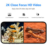 3MP 2K Aquarium & Terrarium Pet Camera with Light for Fish or Reptile Pet