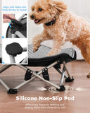 Pecute Foldable Elevated Dog Bed with Sturdy Wire Frame,Portable Folding Pet Cot for Small Dog,Breathable Outdoor Dog Bed with No-Slip Feet & Cooling Mat,Chew-Proof,Travel,Patios, Outdoor,Indoor,M