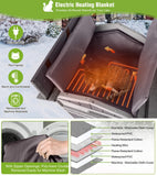 GUTINNEEN Outdoor Heated Cat House for Outside, Outdoor Cat House, 2-Story Weatherproof Cat Shelter Insulated with Heating Blanket, Asphalt Roof, Insulated Liner
