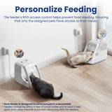 PawsPik Automatic Microchip RFID Cat Feeder, 16-Cup, White