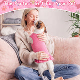 Weewooday 6 Pieces Dog Dresses Cats Shirt Skirt Dog Sleeveless Outfits Breathable Pet Dress with Ruffles Pet Sundress Outfits for and (M Size)