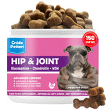 Glucosamine for Dogs Hip and Joint Support Supplement Chews, Chondroitin Joint Care for Dogs, Pain and Inflammation Relief with MSM, Turmeric, Vitamin C, Omega 3 -Chicken Flavor,for All Breeds-150 Ct
