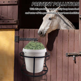 1 Pcs Horse Feed Pail Wall Mount,Heavy Duty Metal Wall Mount Water Bucket Holder for Horses Feed,Barn,Farmhouse Supplies(5 Gallon,Black)