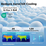 Bedsure Cooling Blanket for Small Dogs with Breathable Air-Core Fill Q-MAX>0.4 - Dog Cooling Mat Soft, Lightweight Pet Cat Throw Cold Blanket Washable for Summer, Beige, 25x35
