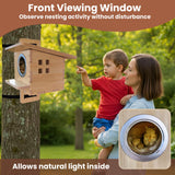 FAUBIC Large Wooden Squirrel House & Squirrel Box for Outside – DIY Nesting Box Kit with Predator Guard, Easy Assembly Weatherproof Animal Shelter, Tree-Friendly Straps & Backyard Wildlife Habitat