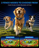 GPS Wireless Dog Fence System,Electric Fence for Dogs,3 Safe Training Modes