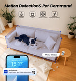Veise 2K Indoor Security Camera 2.4GHz, 360° Pan/Tilt Pet Camera with Motion Tracking, Baby Monitor, 2-Way Audio, Night Vision, Cloud/SD Storage, Compatible with Voice Assistant, White