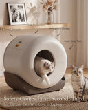 Furrytail Automatic Litter Box Self Cleaning with Night Light, Gray