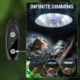 REPTI ZOO UVB Reptile Light with Dimming, LED UVB Light Bulb Fixture for Bearded Dragon Gecko Lizard Turtle Snake, Adjustable Brightness UVA UVB Lamp for Tropical & Desert Reptile