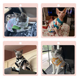 PUMYPOREITY Sphynx Cat Clothes: Stretchy Sweater, Soft Hairless Shirt, Pullover Pajamas, Turtleneck for Sphynx Cornish Rex, Devon Rex - Yellow, M