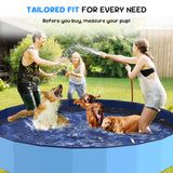 Bilibara 107'' Foldable Dog Pool, Kiddie Pool, Heavy Duty Non-Slip Plastic Pet Wading Pool for Large Dogs, Indoor and Outdoor Kids Pet Dog Bathtub
