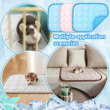 Jetec 3 Pcs Bunny Guinea Pig Cooling Mat Rabbit Cool Pad Pet Cooling Bed Small Animal Sleeping Pads for Indoor Hamster Squirrel Hedgehog Chinchilla (Pink)