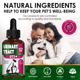 Сat Urinary Tract Infection Treatment with Cranberry – Dog UTI Treatment to Care for Bladder – Cat UTI Treatment for Kidneys – Preventive Support for Renal Health in Drops – 2 Oz
