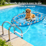 Inflatable Dog Pool Float with Rope, Portable Puppy Raft for Pool or Lake, Floating Pet Float for Small Medium Large Dogs, Up to 80 lb