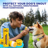 Handy Hound SnoutScreen Dog Nose Balm and Paw Balm, Moisturizing Formula for Dry or Cracked Noses, Vet Recommended, Made in USA, Protects Against UVB and UVC Rays, 1 oz