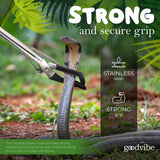 goodvibe Snake Grabber Tool Kit – 6 Piece Set 47" Tool Heavy Duty Snake Tongs Long Grabber Hook Gloves Flashlight & Waterproof Bag Snake Handling Tools with Long Grabber for Snake Catching