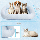 NESAYVER Cat Cooling Mat, Summer Cooling Pet Bed Mat for Cats or Small Dogs Puppy, 23.6"x19.7" Calming Anxiety Relief Small Dog Bed with 3D Sensory Dot,Soft & Comfortable Pet Pad with Anti-Slip Bottom
