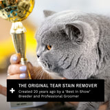 Eye Envy Cat Tear Stain Remover Starter Kit with ProPowder Brush. Stain Solution, Applicator Pads, Stain Powder, and Small Applicator Brush. Tear Stain Treatment Kit. Lasts 30-45 Days. Made in USA.