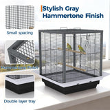 GarveeLife Small Bird Cage, 20 Inch Bird Cage, Parakeet Cage with Tray and Handle for Parrot Cockatiels Budgies Finch Lovebirds Pigeons, Black