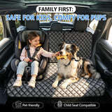 Car Rear Seat Protector, PU Leather Dog Bench Seat Cover for Back Seat