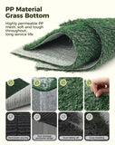 Petcozife Dog Grass Pad with Tray, 25"x20" Grass Pad for Dogs Potty with 2pcs Artificial Grass, Indoor Dog Litter Box for Balcony Apartment, Realistic, Washable, Less Odor