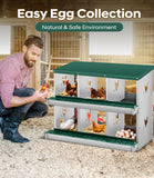 Garvee Chicken Nesting Box, 6 Compartment Metal Nesting Box,Wall Mount Chicken Nesting Boxes for Laying Eggs,Easy Egg Collection,6 Room Nest Boxes for Chickens