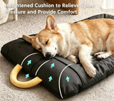 Marchul Dog Bed, Pet Bed Mat with Removable Faux Leather & Plush Covers